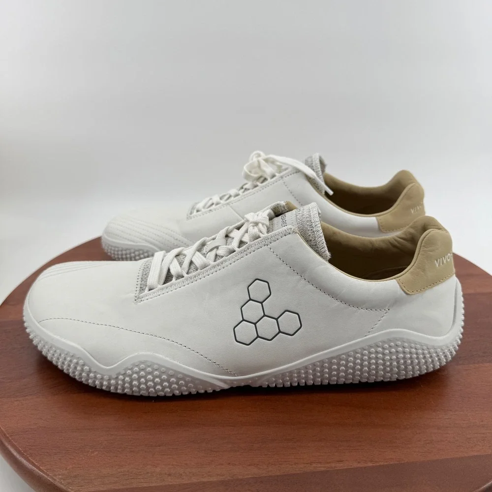 Vivobarefoot Motus Studio Sneaker LTH White Leather Minimalist Men EU46/US 12.5